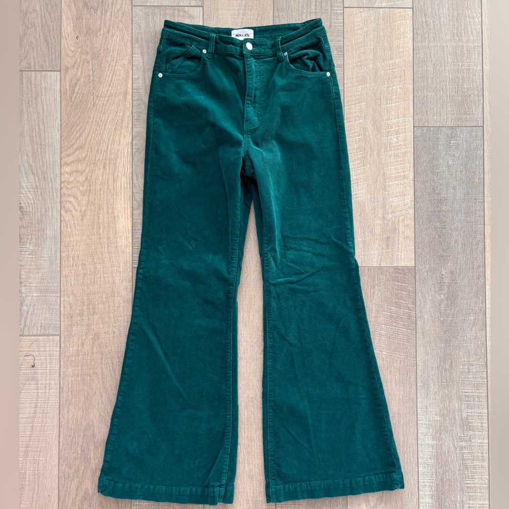 Rollas—Eastcoast Flares Emerald Corduroy